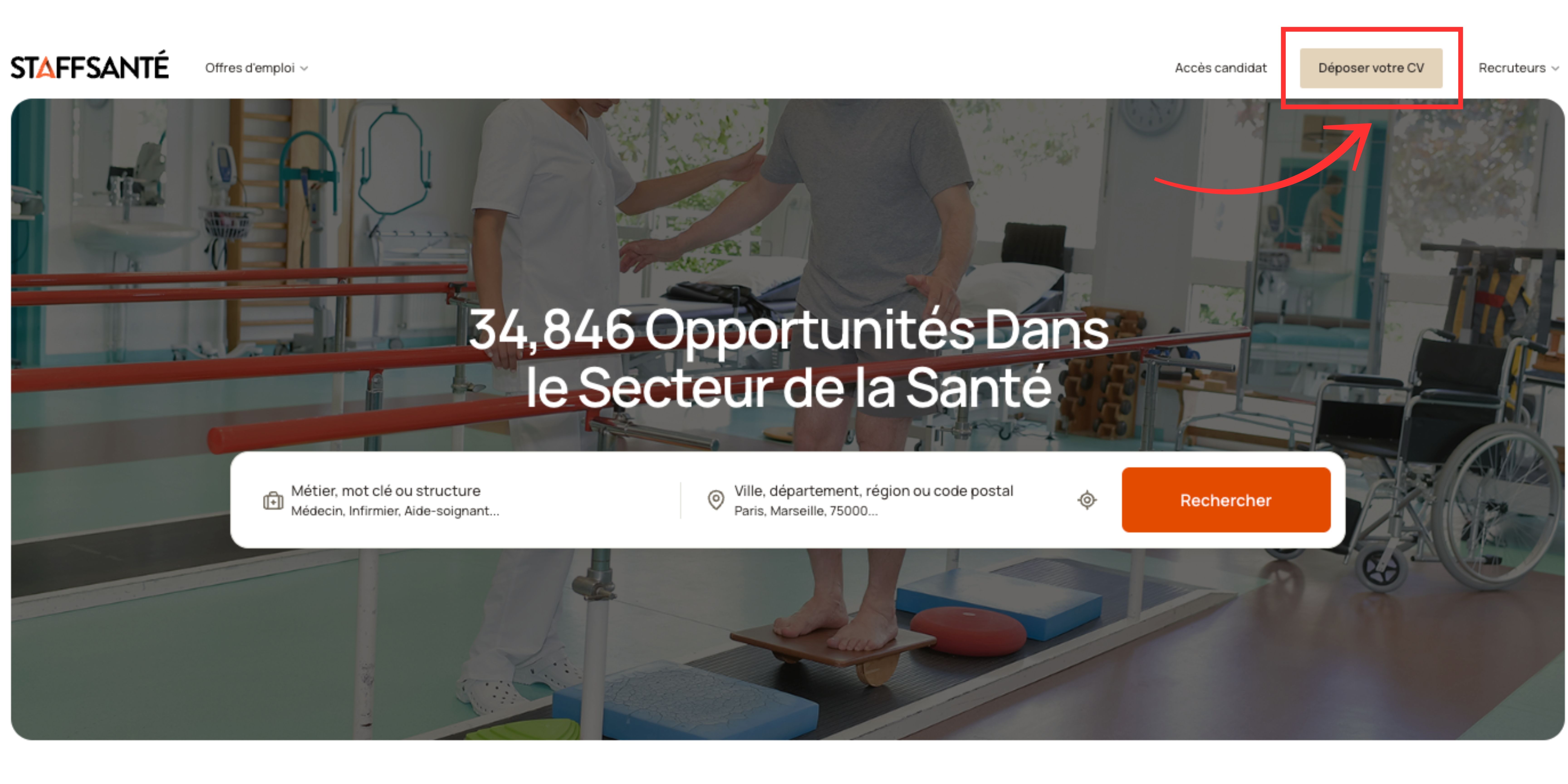 deposer cv staffsante