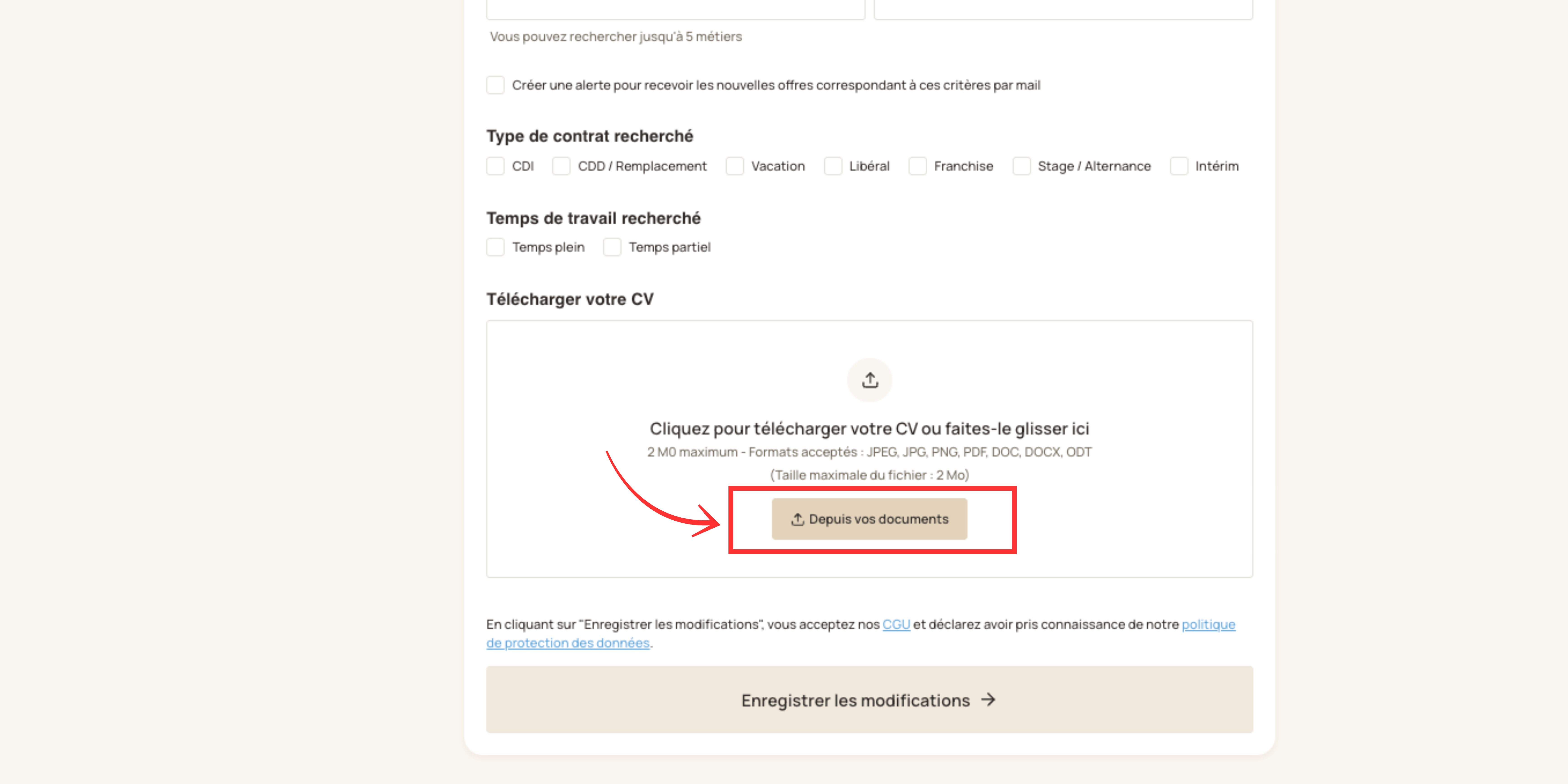 telechargement cv staffsante