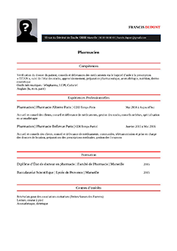 CV pharmacien pdf