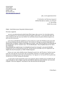 Lettre de motivation aide soignant pdf