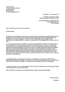 Lettre de motivation ambulancier doc