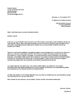 Lettre de motivation assistante dentaire pdf