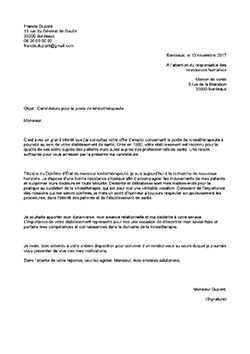 Lettre de motivation kin&eacute;sith&eacute;rapeute doc